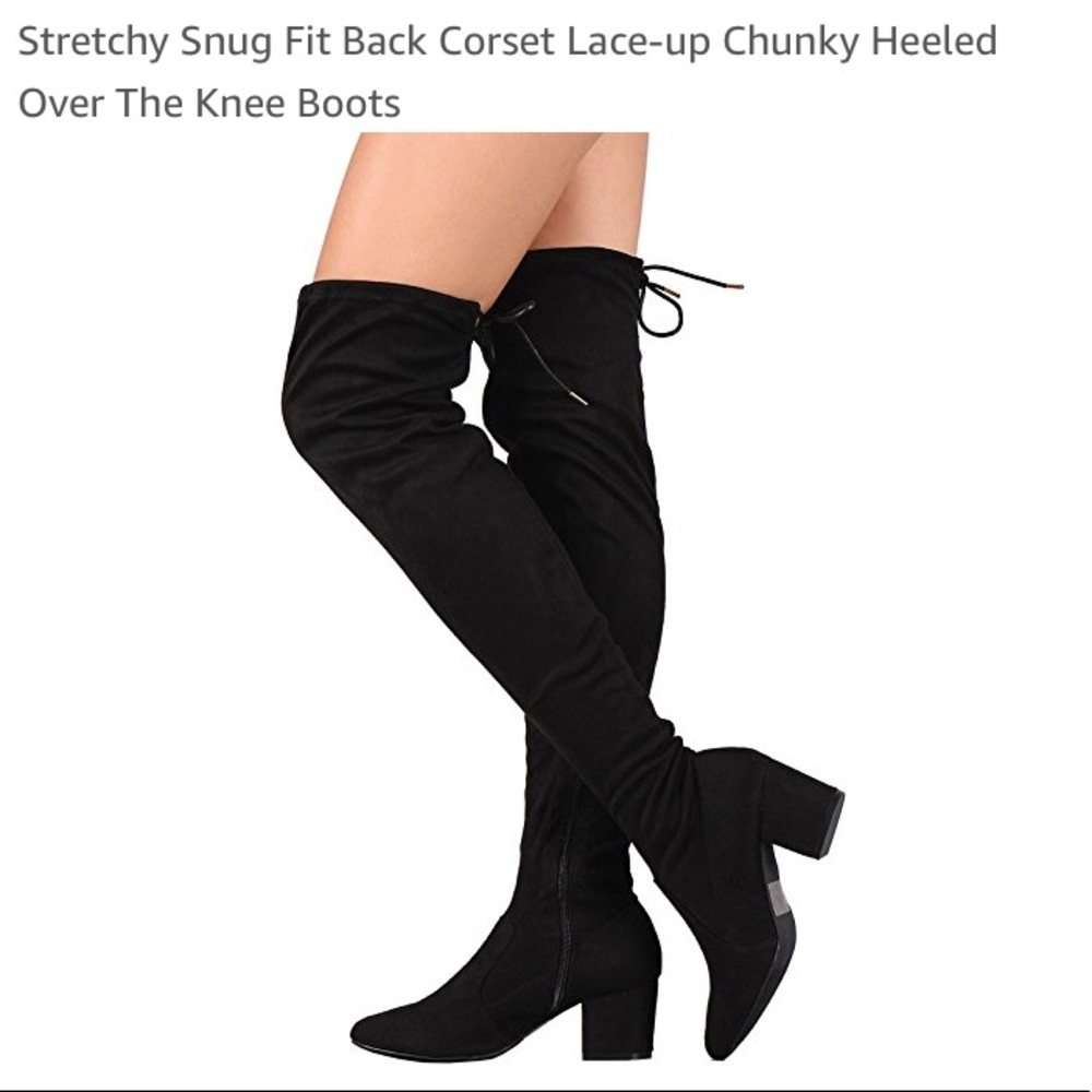 Over the knee suede boots